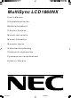 NEC MultiSync LCD1860NX User Manual