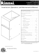 Rinnai 37AHB SERIES Installation, Operation And Maintenance Manual