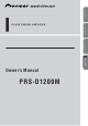Pioneer PRS-D1200M Owner's Manual