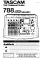Tascam 788 Owner's Manual