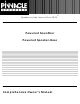 Pinnacle Powered Soundbar / Powered Speaker-Base Owner's Manual