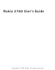 Nokia 2760 User Manual
