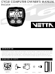 Vetta CYCLE COMPUTER Owner's Manual
