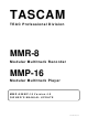Tascam MMR-8 Owner's Manual Update