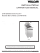Vulcan-Hart GHF90 Installation & Operation Manual