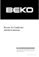 Beko Room Air Conditioner Owner's Manual