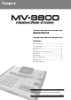 Roland MV-8800 Appendices