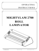 Officezone MightyLam 2700 Operating Instructions Manual
