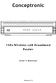Conceptronic 300N Wireless LAN Broadband Router User Manual