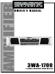 Nady Audio 3WA-1700 Owner's Manual