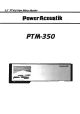 Power Acoustik PTM-350 Instruction Manual