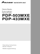 Pioneer PDP-433MXE Operating Instructions Manual