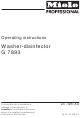 Miele G 7893 Operating Instructions Manual