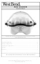 West Bend EGG COOKER Instruction Manual