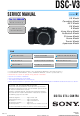Sony DSC-V3 Service Manual