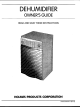 Holmes Dehumidifier Owner's Manual