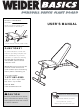 Weider WEBE0332.0 User Manual