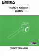 Honda Handy Blower HHB25 Owner's Manual