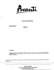 Avanti WHC-59 Instruction Manual
