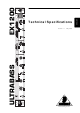 Behringer ULTRABASS EX1200 Technical Specifications