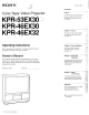 Sony KPR-53EX30 Operating Instructions Manual