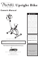 Stamina AVARI Upright Bike Owner's Manual