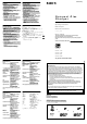 Sony CDX-60X Operating Instructions