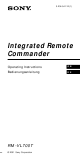 Sony RM-VL700T Operating Instructions Manual