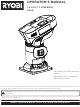 Ryobi P600 Operator's Manual