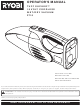 Ryobi TUFF SUCKER P710 Operator's Manual