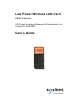 Socket Low Power Wireless LAN Card User Manual