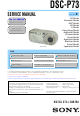 Sony Cyber-shot DSC-P73 Service Manual