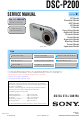 Sony Cyber-shot DSC-P200 Service Manual