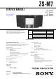 Sony ZS-M7 Service Manual