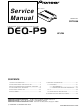 Pioneer DEQ-P9 Service Manual