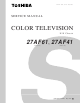 Toshiba 27AF61 Service Manual