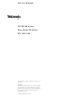 Tektronix WFM700 Series Service Manual