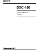 Sony DXC-190 Service Manual