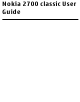 Nokia 2700 classic User Manual
