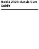 Nokia 2323 classic User Manual