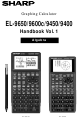 Sharp EL-9650 Handbook