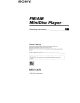 Sony MDX-C670 Operating Instructions Manual
