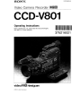 Sony Video Hi8 Handycam CCD-V801 Operating Instructions Manual