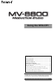 Roland MV-8800 User Manual