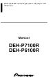 Pioneer DEH-P7100R Manual