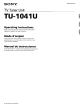Sony TU-1041U Operating Instructions Manual