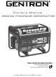 GENTRON PROPANE GENERATOR Owner's Manual