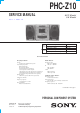 Sony PHC-Z10 Service Manual