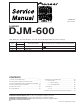 Pioneer DJM-600 Service Manual