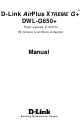 D-Link AirPlus XTREME G+ DWL-G650+ Manual